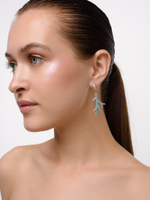 Серьги "Blue coral shell" Gold