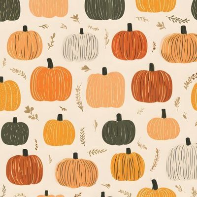 Осенние тыквы и листья