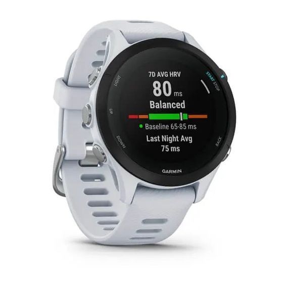 Умные часы Garmin Forerunner 255S Music с белым ремешком