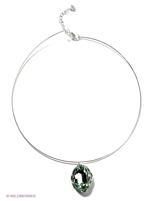 "Северн.сияние"  подвеска в серебряном покрытии из коллекции "Дефиле" от Jenavi с замком карабин