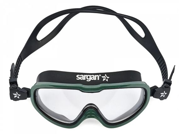 Очки для плавания детские Sargan Старт черный/зеленый