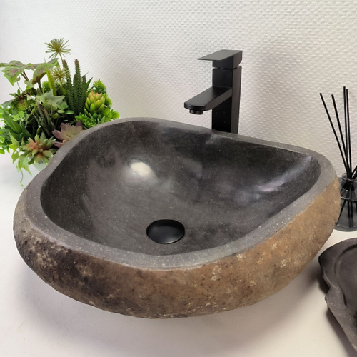 Раковина из речного камня RS-62801 (48*40*15) 56