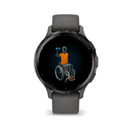 Умные часы Garmin Venu 3S 41 мм Безель из сланцевой нержавеющей стали, корпус серого цвета и силиконовый ремешок