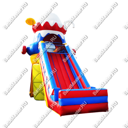 Батут-горка "Крутой спуск", 14*3,5*7,5 м