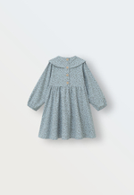 3120-330 Платье фланель (цветы на пыльно-голубом)