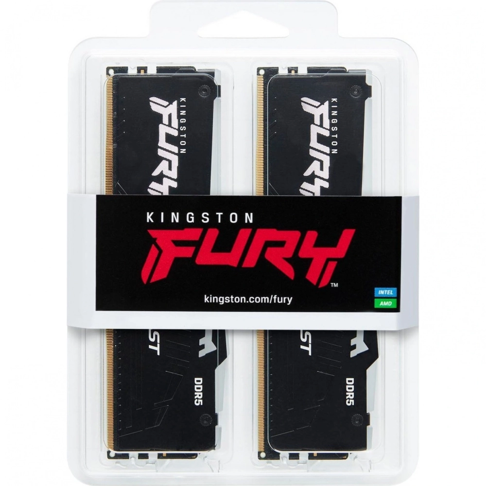 Память оперативная DDR5 Kingston Fury Beast CL40 32Gb PC44800, 5600Mhz (KF556C40BBAK2-32)