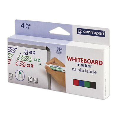 Набор маркеров д/доски CENTROPEN (4 шт: син, черн, красн, зел.) 8559 151103