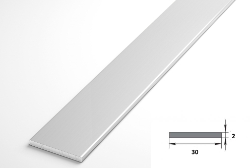 Штанга плоская Лука 30*2 ШПл 04.2000.501л серебро