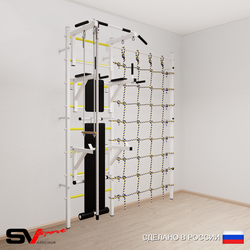 Шведская стенка Sv Sport усиленная 6960 (Турник стандарт/Брусья/Стойка/Скамья/Канат/Трапеция/Канатный лаз)