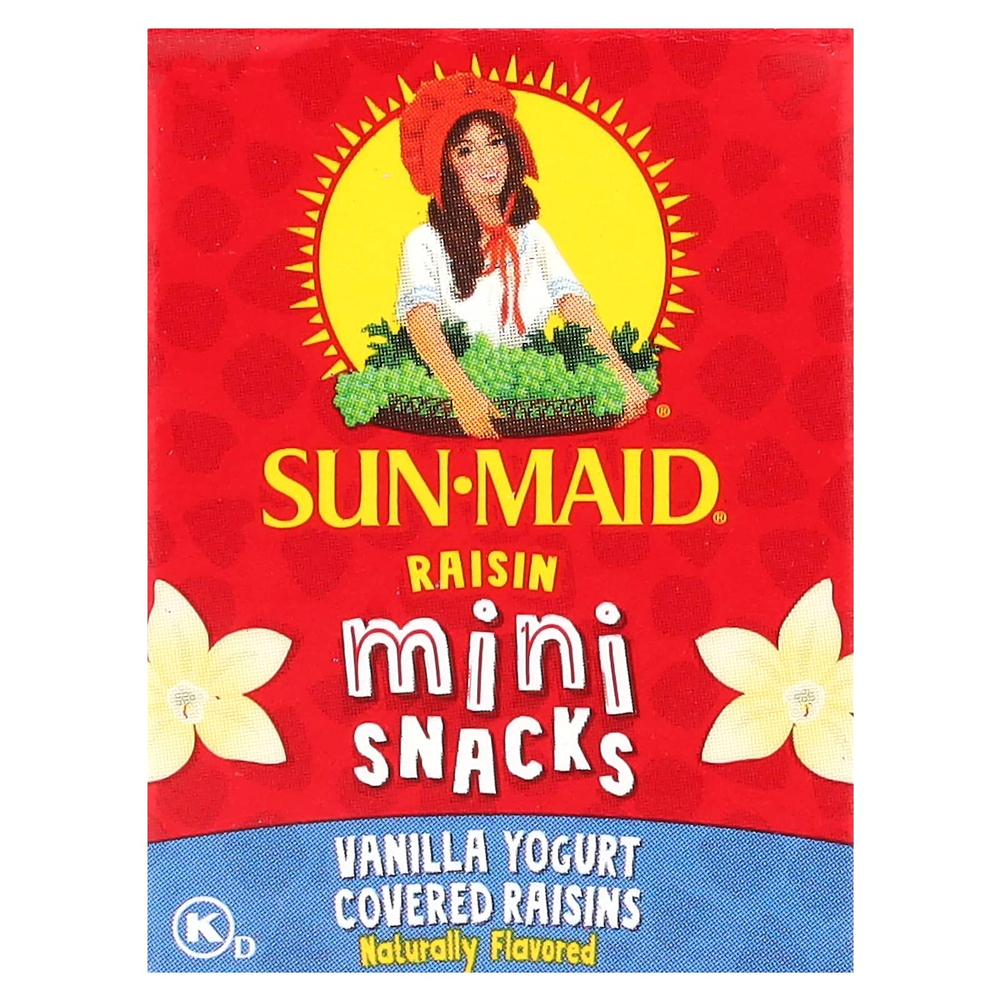 Sun-Maid, Изюм со вкусом йогурта, мини-закуски, ваниль, 10 упаковок, 142 г (5 унций)