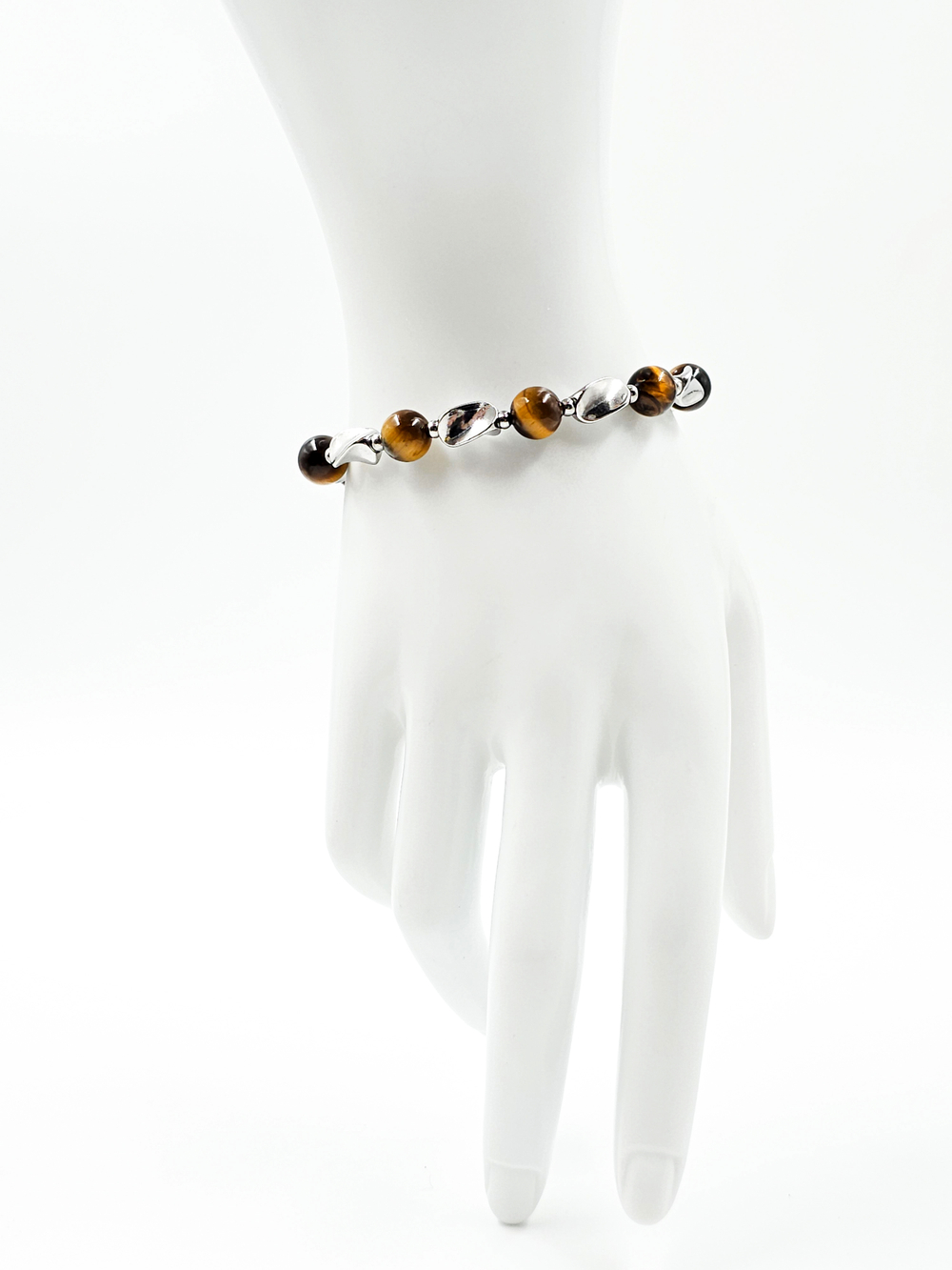 Браслет женский из камня тигровый глаз