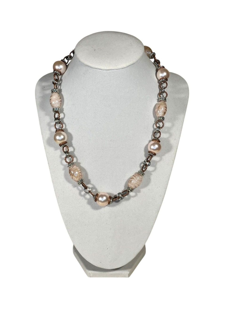 Комплект колье и серьги муранское стекло