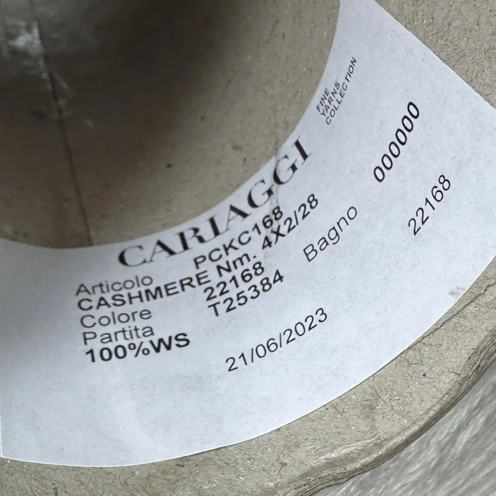 PCKC168 - Cariaggi; 100% кашемир; 350м/100гр; col. 22168, цвет: белый; S722