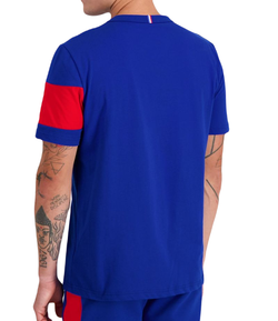 Мужская теннисная футболка Le Coq Sportif TRI Tee Short Sleeve N°1 - bleu electro