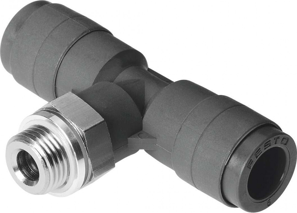 Тройник цанговый с резьбой Festo QST-V0-G3/8-10 (комплект 10 шт)