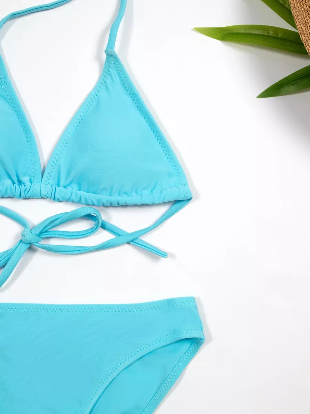 купальник раздельный 3 в 1 кроп топ парео и трусики