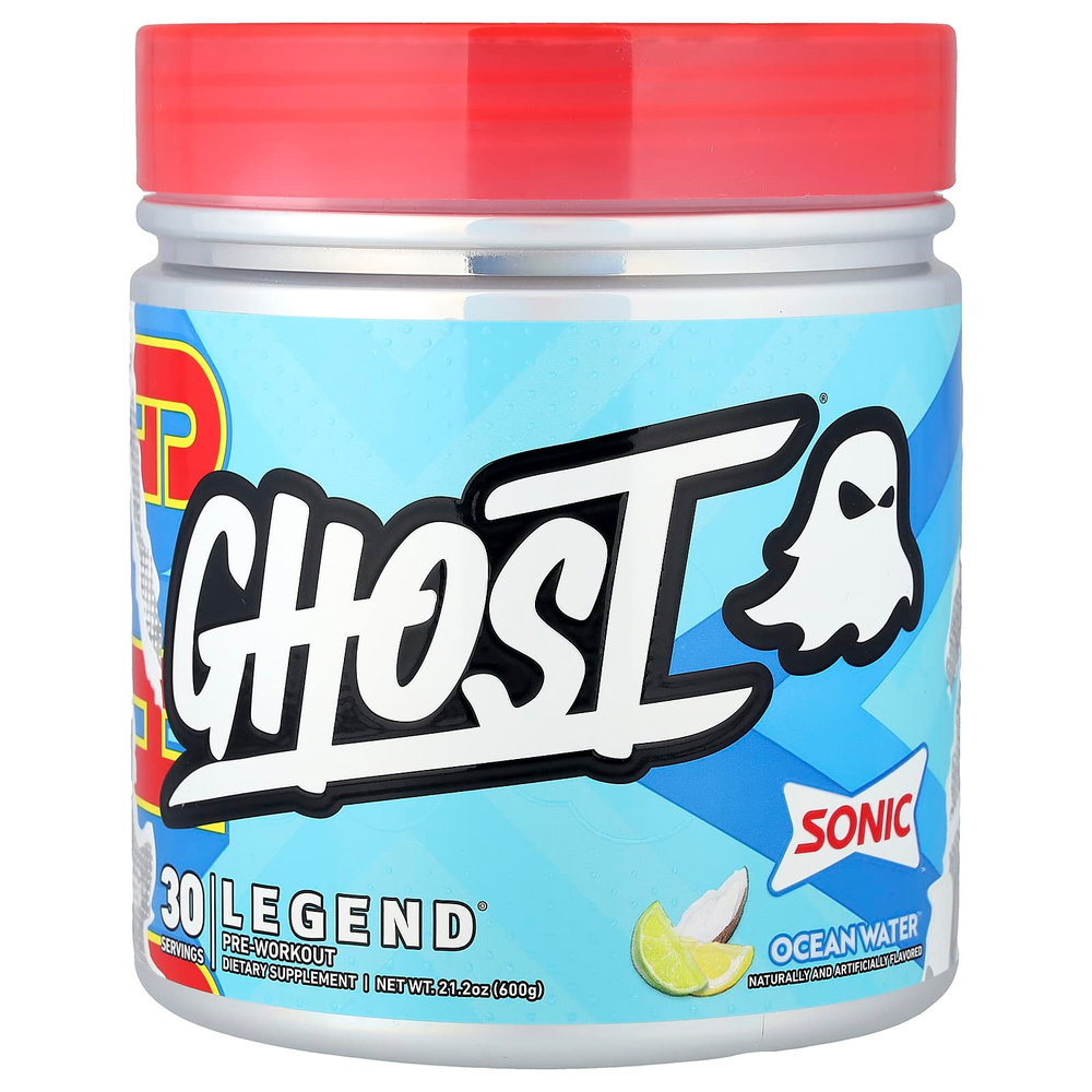 Ghost, Legend®, предтренировочный комплекс Sonic, океаническая вода, 600 г (21,2 унции)