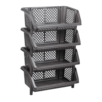 Этажерка для хранения Эконом 4-х секцион. цвета в ассортименте