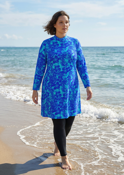 Купальный топ 17260 сине-голубой