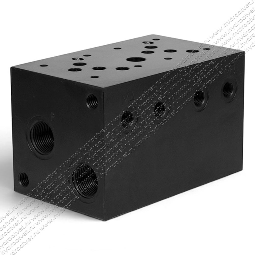 PD10-10A2-ST - Двухместная стальная плита для гидравлических распределителей и клапанов NG10