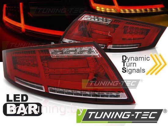 Задние фонари red white led bar для Audi TT 8J