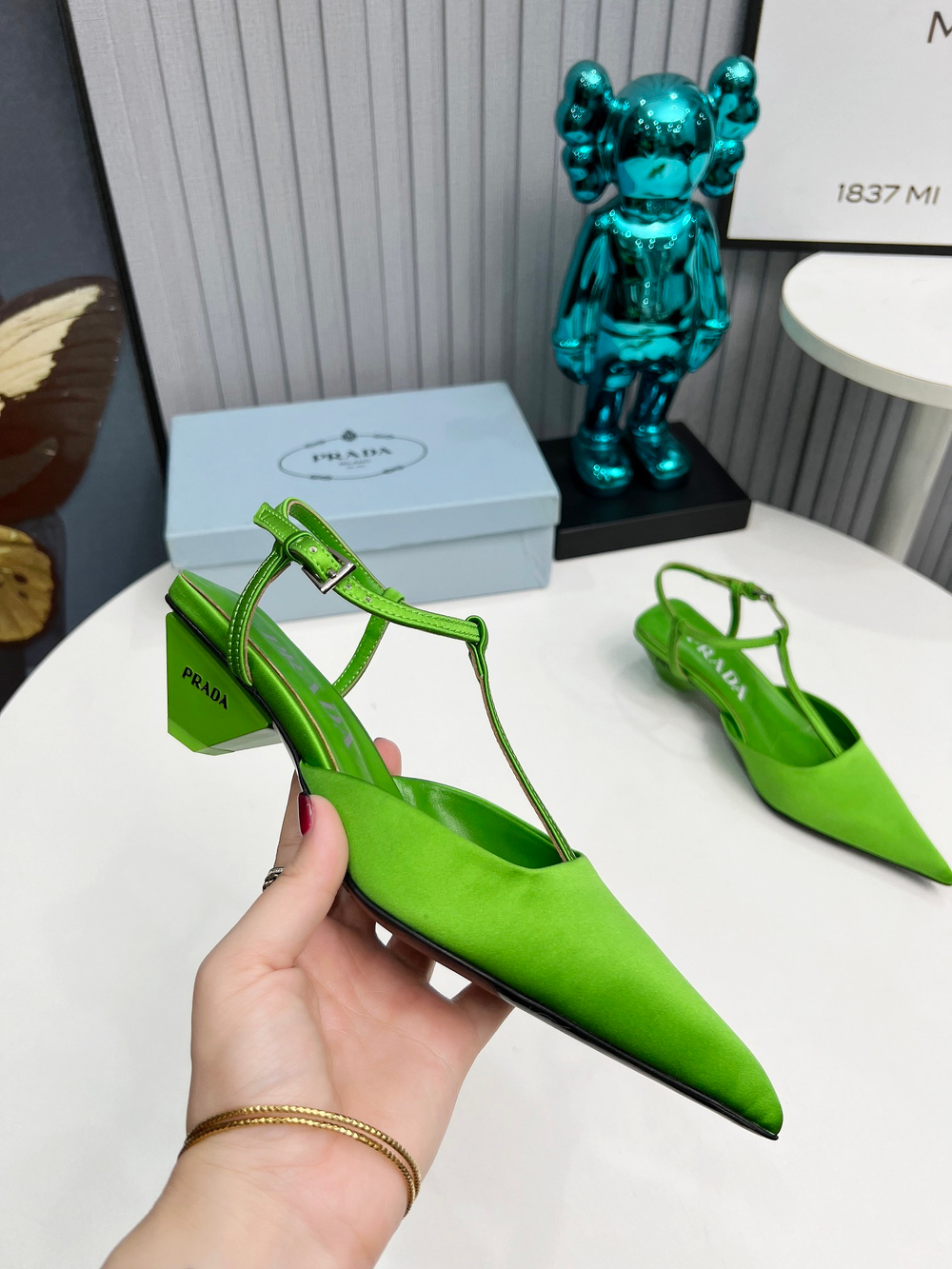 Prada Satin Slingback Pumps