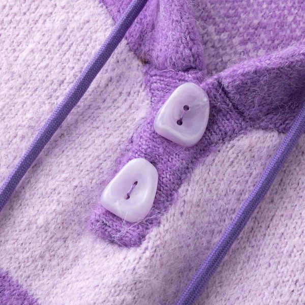 Свитер Stripes Hood фиолетовый - фото 4