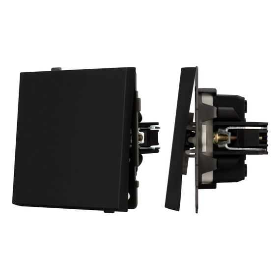 Механизм выключателя одноклавишный проходной SWT-TENDO-MKP1-SFPL-BK (230V, 10A) Arlight 054579