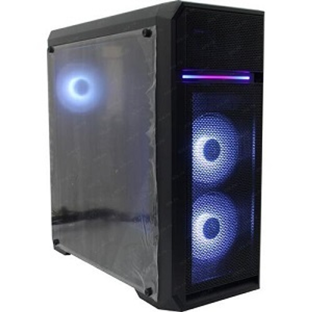 Корпус MidiTower Zalman N5 OF Black, LED-подсветка белая, черный