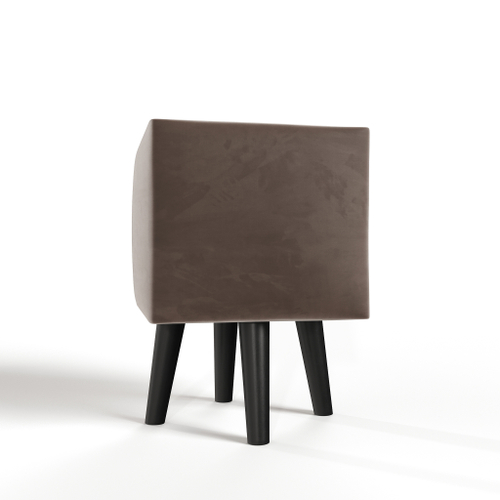 Пуф квадратный на высоких ножках Фантазёр Z-4 (Коричневый) в офис, дом, салон красоты, прихожая, гостиная, на кухню, в кафе, в зону ожидания, в коридор, к туалетному столику. Банкетка, подставка.