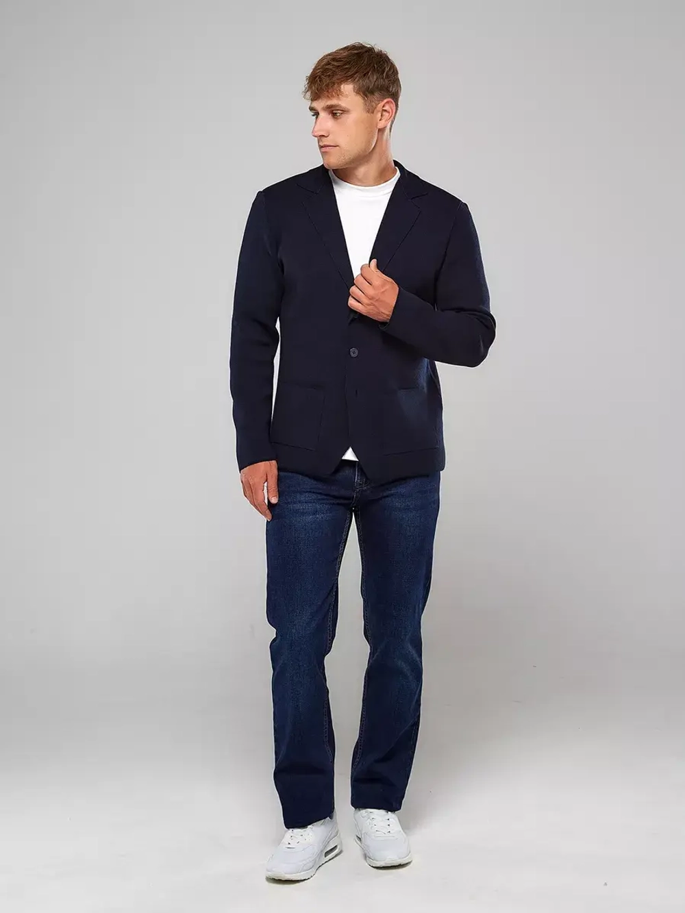 Пиджак вязаный