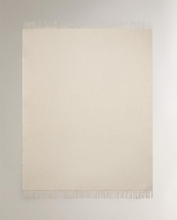 Zara Home - Шерстяной плед, белый, 140x190 см