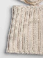 Шапка зимняя детская на завязках и снуд