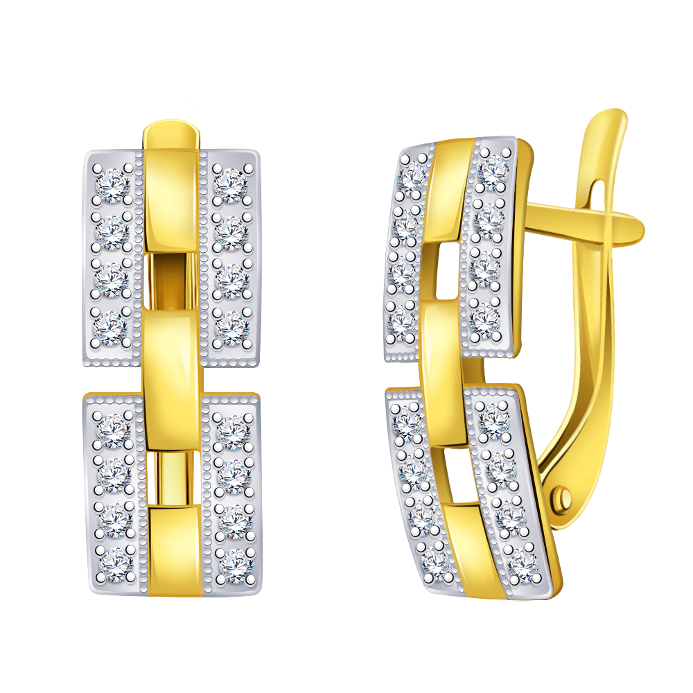 Серьги из золота 585 пробы