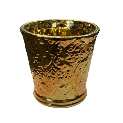 Кашпо золотистое малое