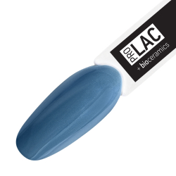 IQ BEAUTY Лак для ногтей профессиональный укрепляющий с биокерамикой #111, 12.5 мл Серо-голубой с перламутром и деликатным голубым шиммером, плотный