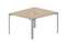 Составной стол на 2 рабочих места 118х136,6х75см (2 эргономичных выреза)