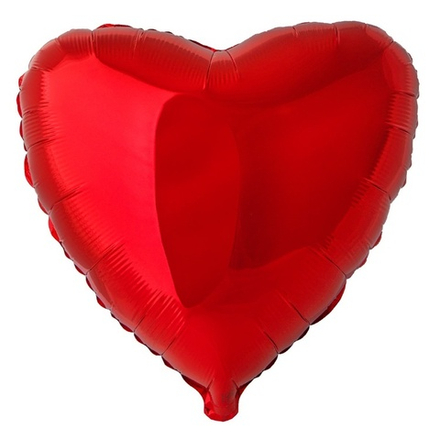 Шар "Красное сердце металлик" 46 см
