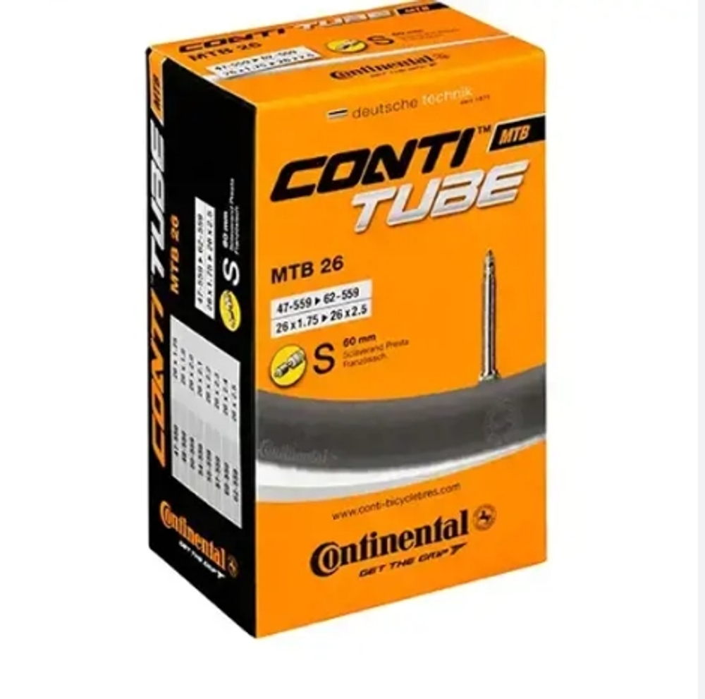 Камера 26"x1.75-2.50 спорт 60мм 02-0181671 47-62/559 S60 MTB 26 CONTINENTAL