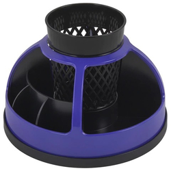 Подставка-органайзер STAFF Attraction, 9 отделений, вращающаяся, черная/фиолетовая, 238320