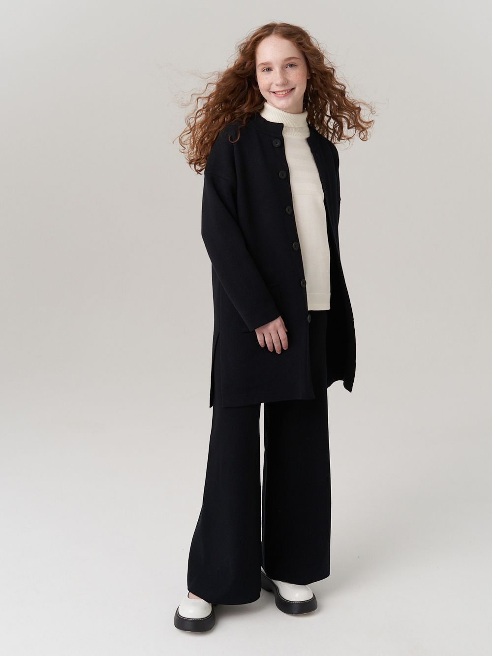 Кардиган для девочки в школу AT990 черный