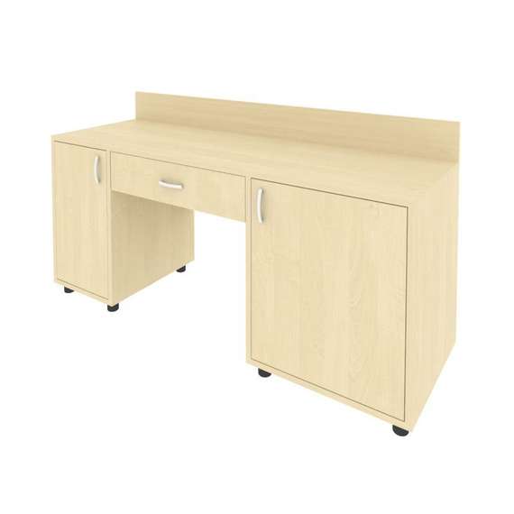 Light Стол с 2-мя тумбами и бортиком С-СТ-170 (R) Клен 1700*550*750