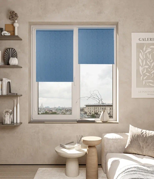 Рулонные шторы блэкаут Круиз Деним