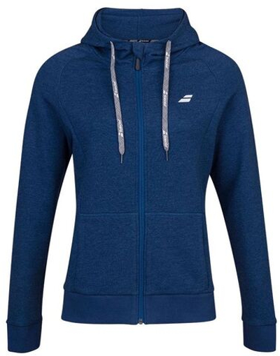 Кофта для девочки теннисная  Babolat Exercise Hood Jacket Girl - estate blue heather