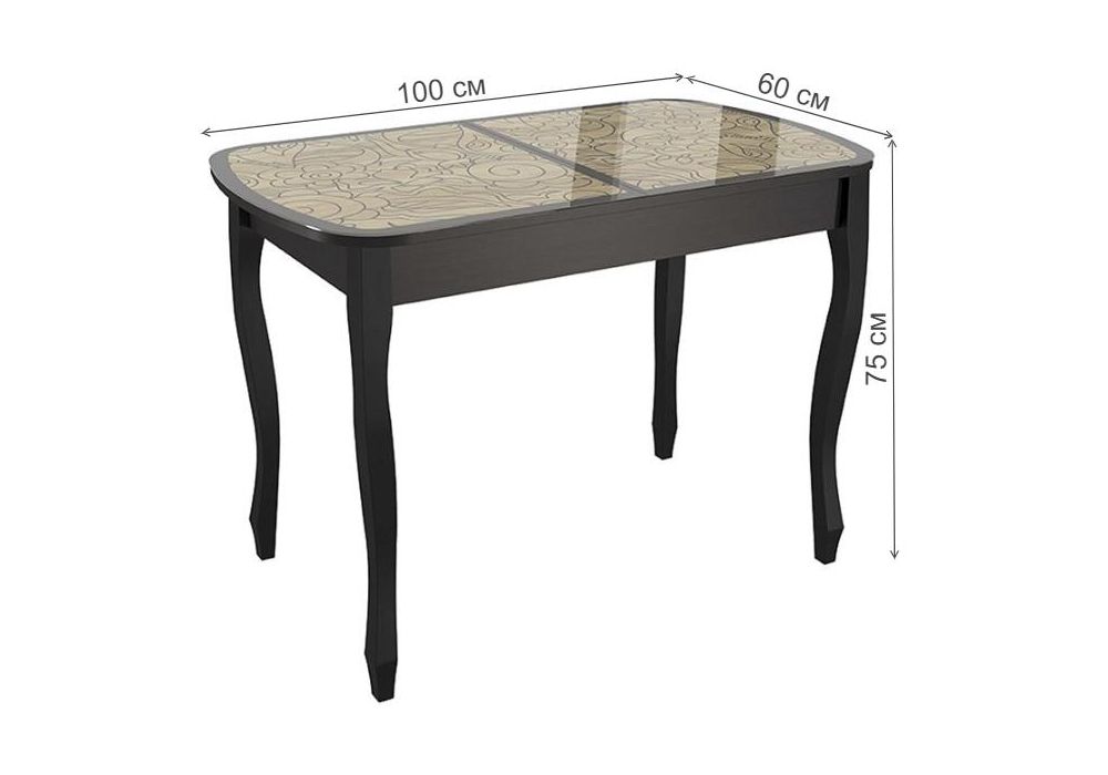 Стол Экстра 2 100(130)х60х75 венге / арабика