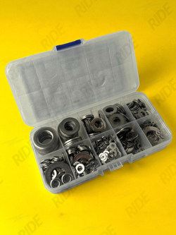 Шайба из нержавейки M2, M2.5, M3, M4, M5, M6, M8, M10, M12 (DIN 125, набор 580 шт.)