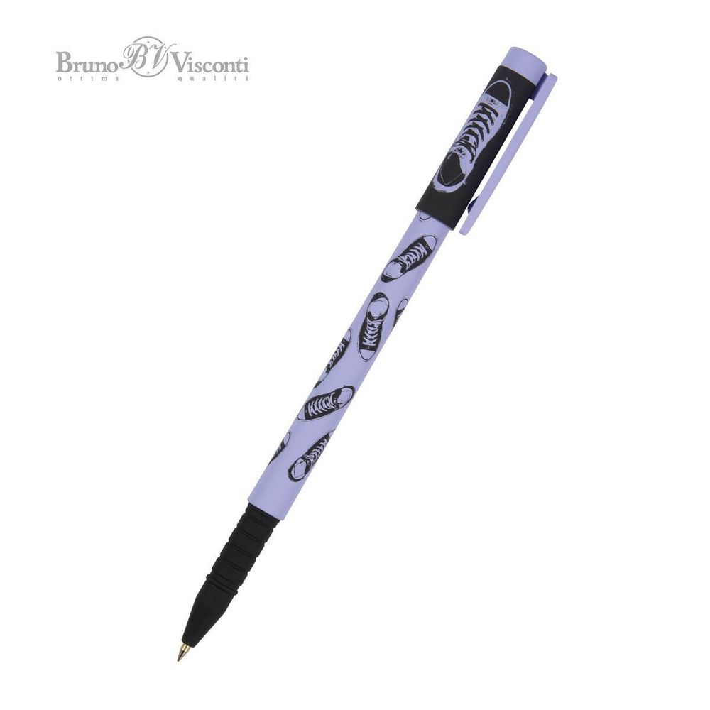 Ручка шариковая 0.5 мм, синяя FunWrite &quot;Кеды. Casual. Blue&quot; (BrunoVisconti)