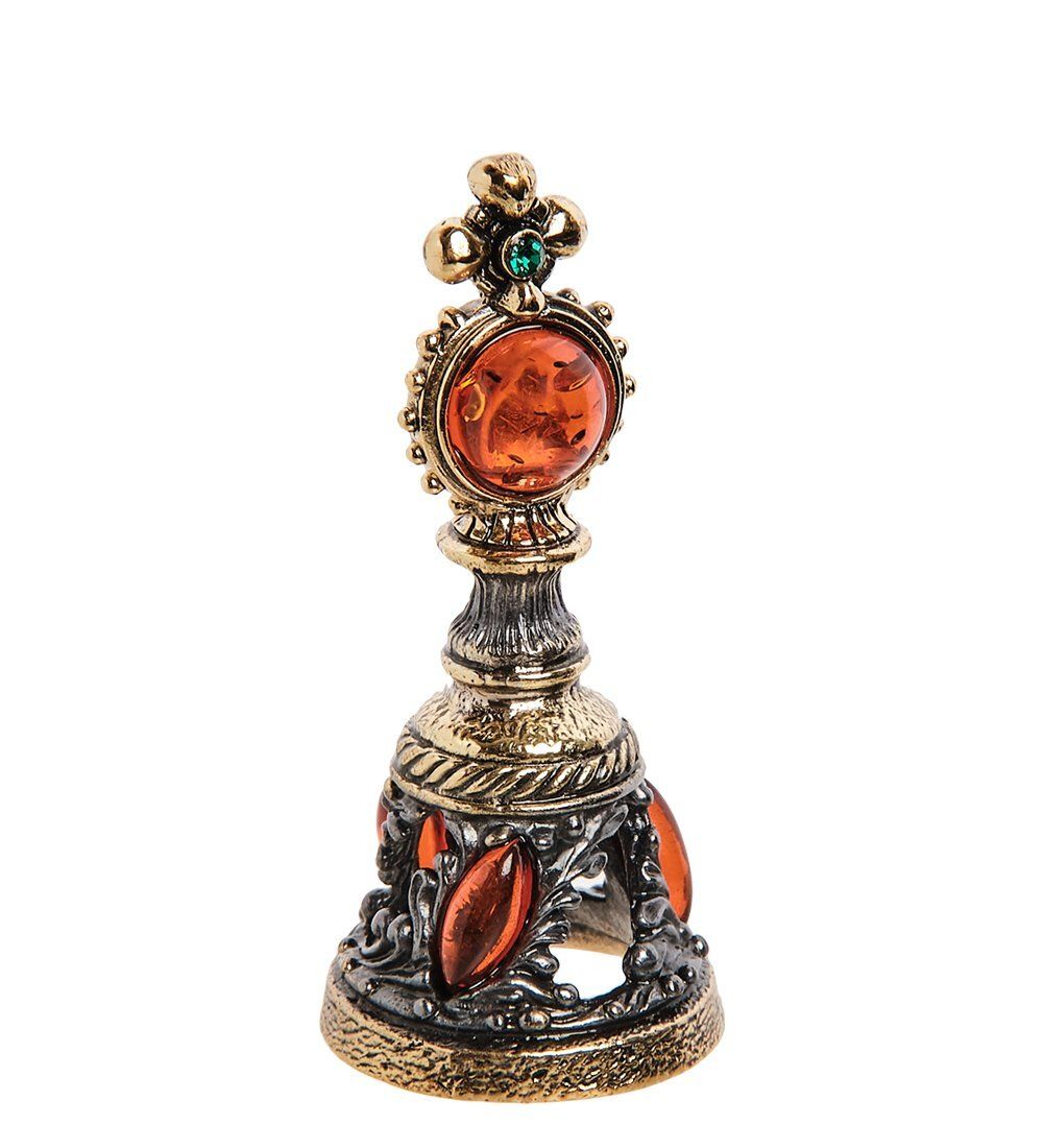 AM-2696 Колокольчик (латунь, янтарь)