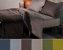 Постельное белье 2 спальное евро Caleffi Bicolor карамель