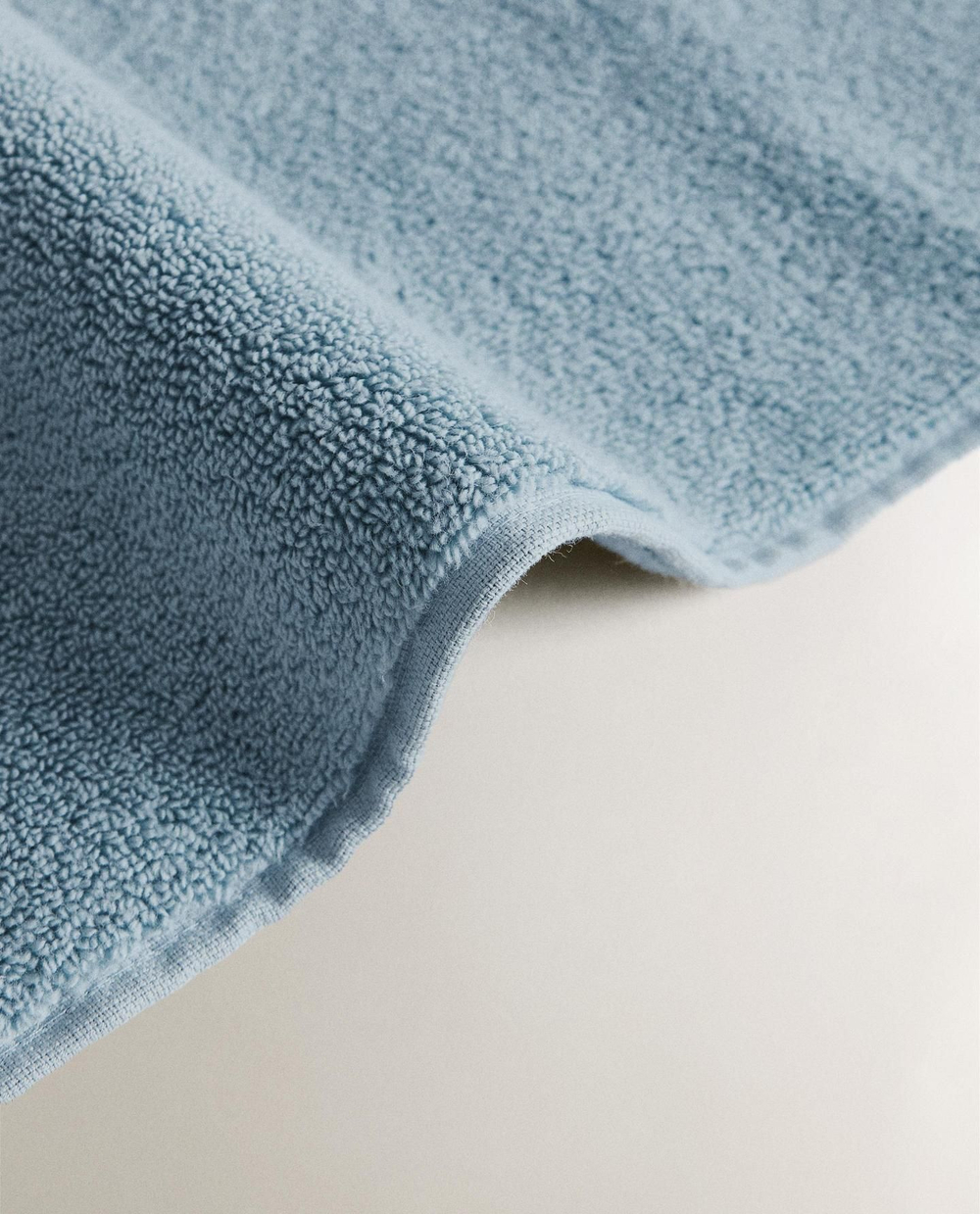 Zara Home - Очень мягкое двойное бордюрное банное полотенце, синий, 50х90 см